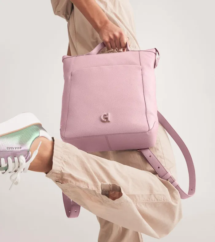 Women Grand Ambition Small Convertible Luxe Backpack Mauve Shadows Cole Haan Backpacks