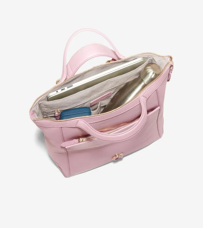 Women Grand Ambition Small Convertible Luxe Backpack Mauve Shadows Cole Haan Backpacks