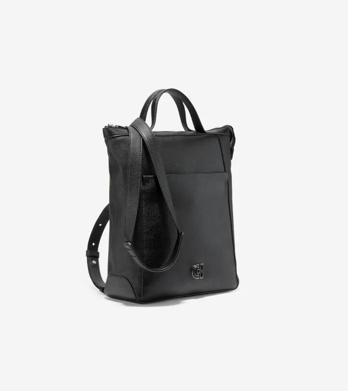 Women Grand Ambition Small Convertible Luxe Backpack New Black Cole Haan Backpacks