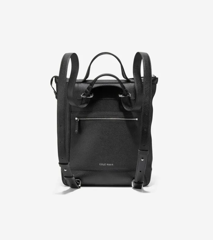 Women Grand Ambition Small Convertible Luxe Backpack New Black Cole Haan Backpacks