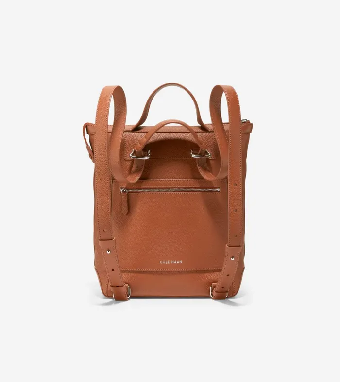 Women Grand Ambition Small Convertible Luxe Backpack New British Tan Cole Haan Backpacks