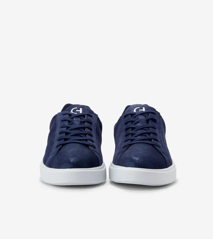 Women Grand Crosscourt Daily Sneakers Evening Blue Metallicoptic White Cole Haan Sneakers