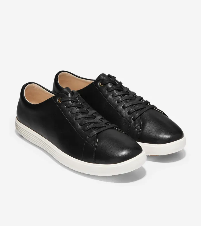 Women Grand Crosscourt Sneakers Black Leatherwhite Cole Haan Sneakers