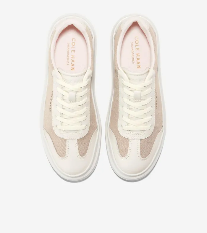 Women GrandProslash Rally Canvas TToe Sneakers Sandollar Canvasivory Cole Haan Sneakers