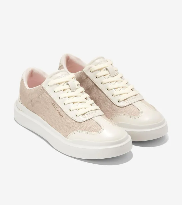 Women GrandProslash Rally Canvas TToe Sneakers Sandollar Canvasivory Cole Haan Sneakers