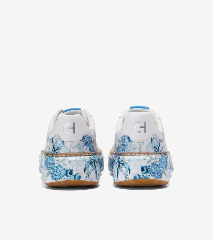 Women GrandProslash Topspin Sneakers Optic Whiteblue Toile Cole Haan Sneakers