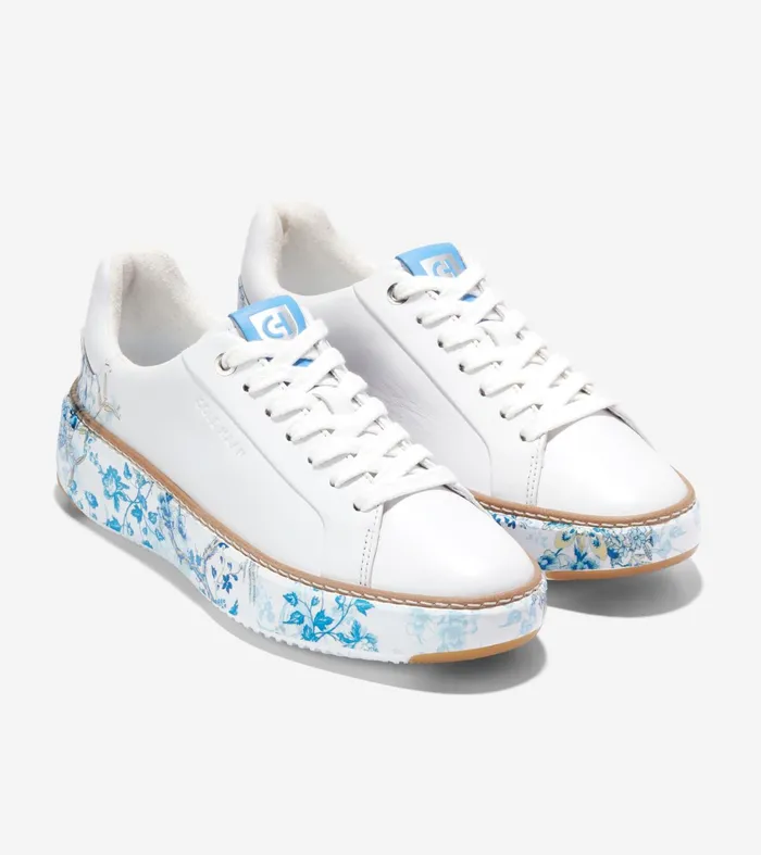 Women GrandProslash Topspin Sneakers Optic Whiteblue Toile Cole Haan Sneakers