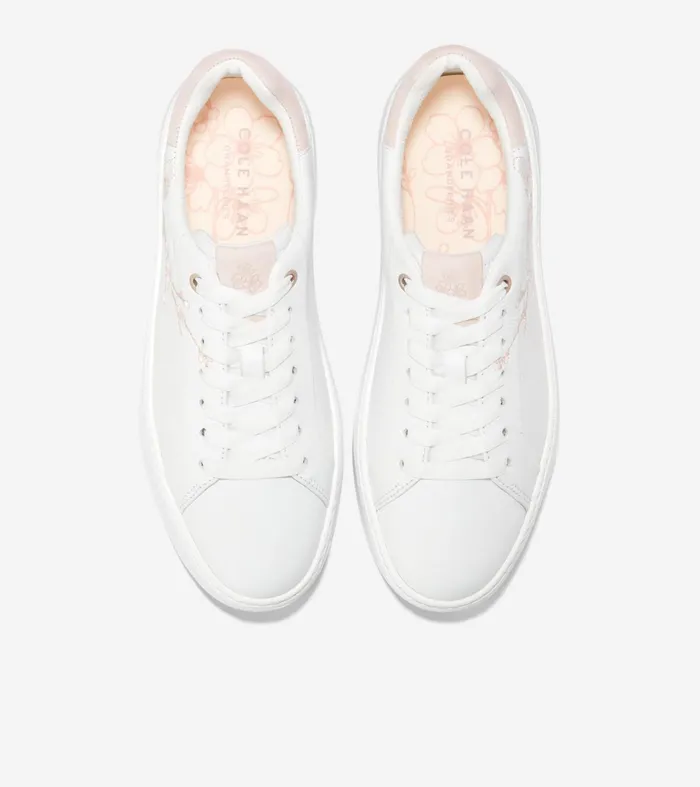 Women Grandproslash Topspin Sneakers Optic Whitecherry Blossomsilver Cole Haan Sneakers