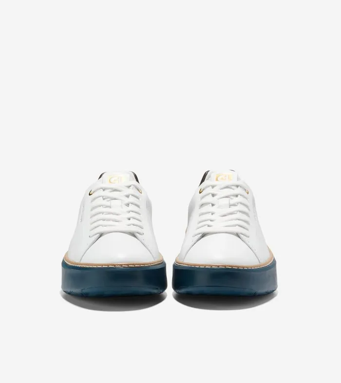 Women Grandproslash Topspin Sneakers Optic Whitechocolate Brownblue Wing Teal Cole Haan Sneakers