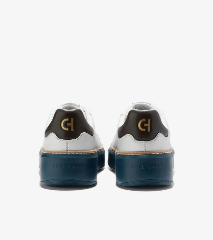 Women Grandproslash Topspin Sneakers Optic Whitechocolate Brownblue Wing Teal Cole Haan Sneakers
