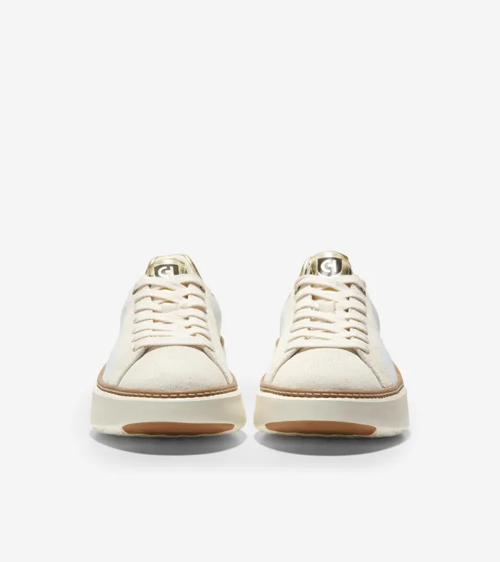 Women GrandProslash Topspin Sneakers Optic Whitegoldleopard Print Cole Haan Sneakers