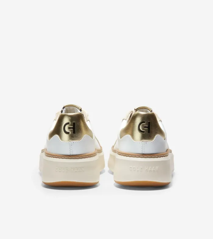 Women GrandProslash Topspin Sneakers Optic Whitegoldleopard Print Cole Haan Sneakers