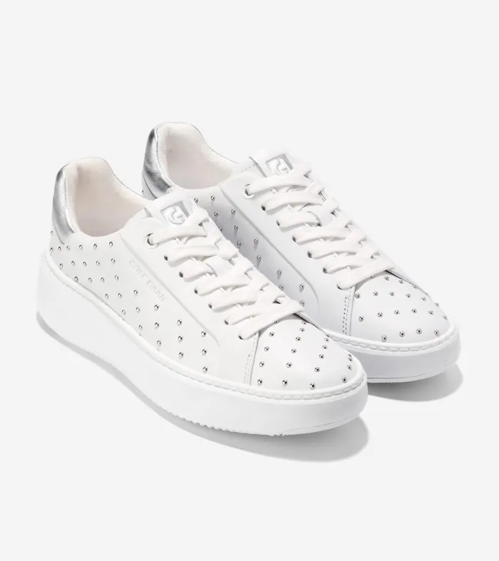 Women Grandproslash Topspin Sneakers Optic Whitemicro Studs Cole Haan Sneakers