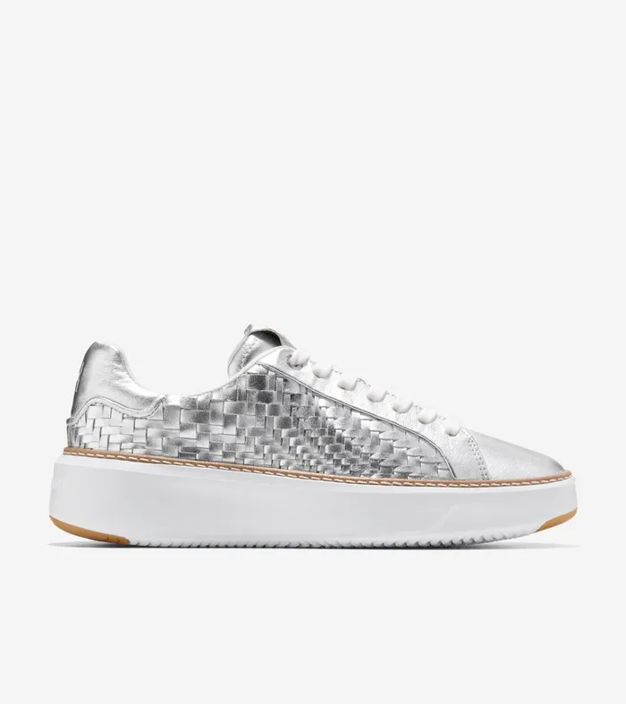 Women Grandproslash Topspin Sneakers Silver Genevieve Weaveoptic White Cole Haan Sneakers Women Grandproslash Topspin Sneakers Silver Genevieve Weaveoptic White Cole Haan Sneakers