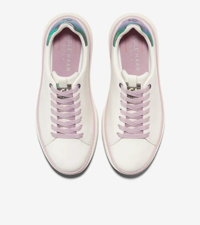 Women GrandProslash Waterproof Topspin Golf Shoes Ivorymauve Shadows Cole Haan Sneakers