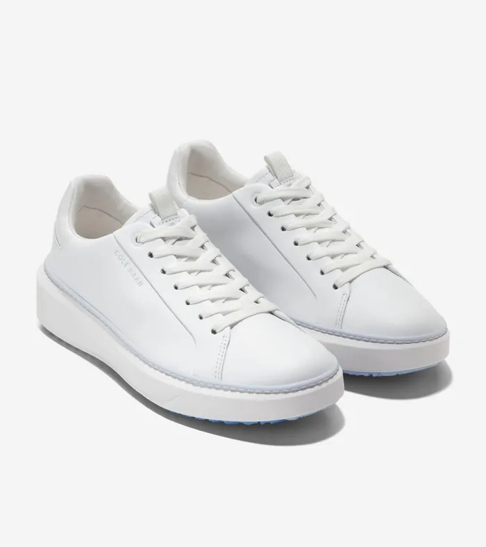 Women GrandProslash Waterproof Topspin Golf Shoes Optic Whiteheather Gray Cole Haan Sneakers