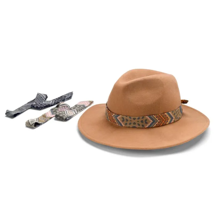 Women Heritage Hills Interchangeable Band Felt Hat Dark Vicuna Orvis Hats