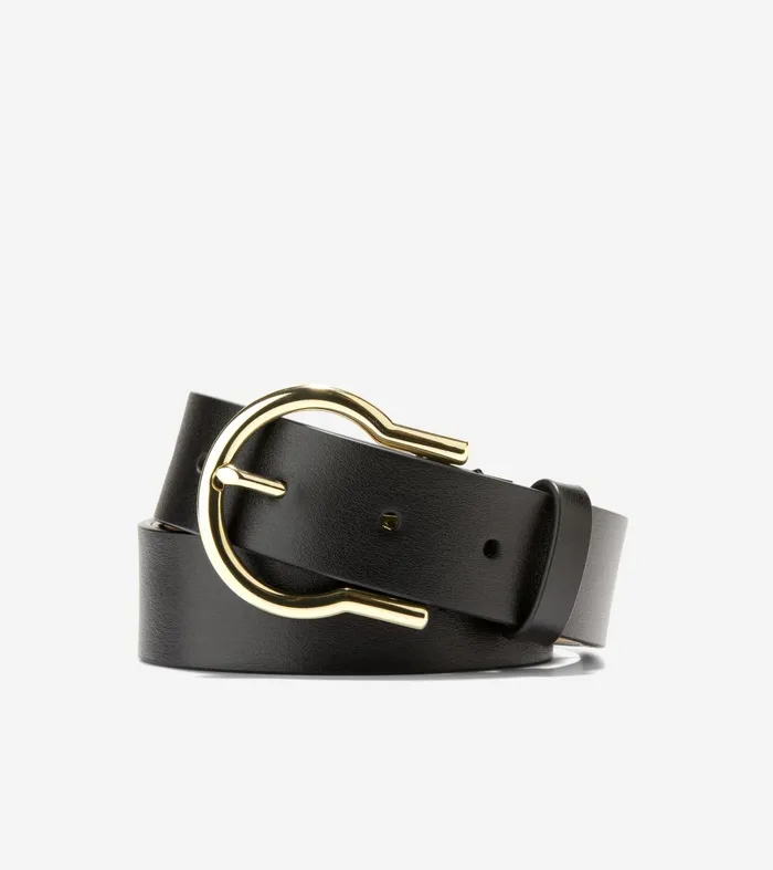 Women Hinged Buckle Belt Black Cole Haan Belts