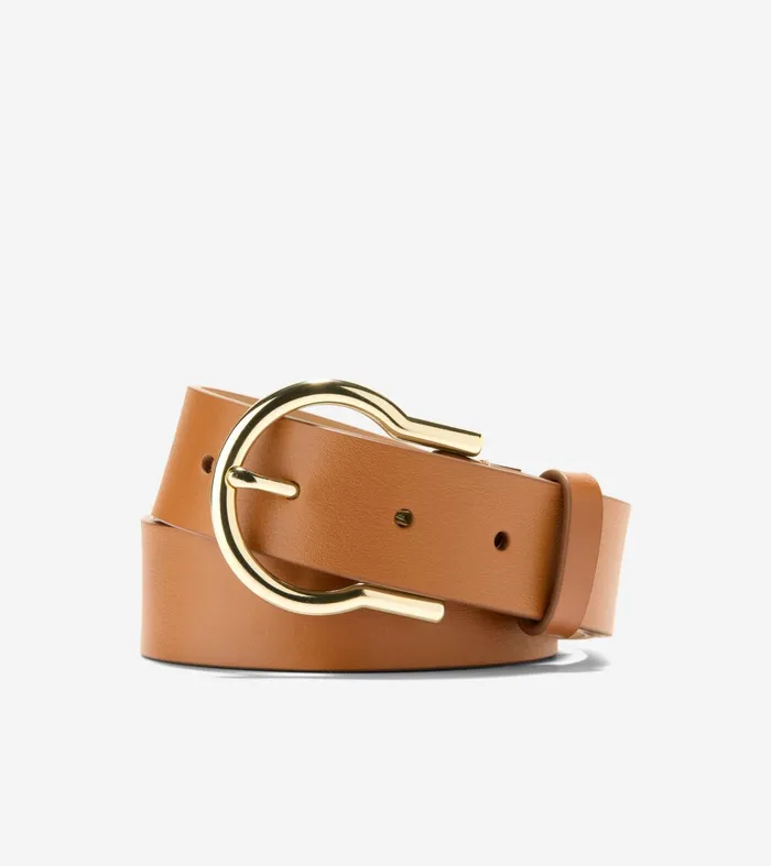 Women Hinged Buckle Belt Tan Cole Haan Belts
