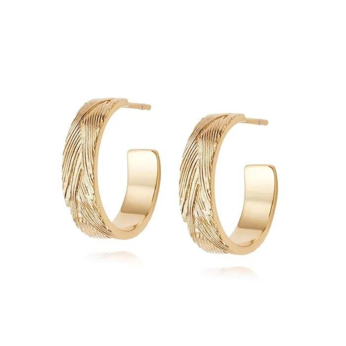 Women Hoop Earrings Daisy London Jewellery Artisan Woven Hoop Earring 18ct Gold Plate Women Hoop Earrings Daisy London Jewellery Artisan Woven Hoop Earring 18ct Gold Plate