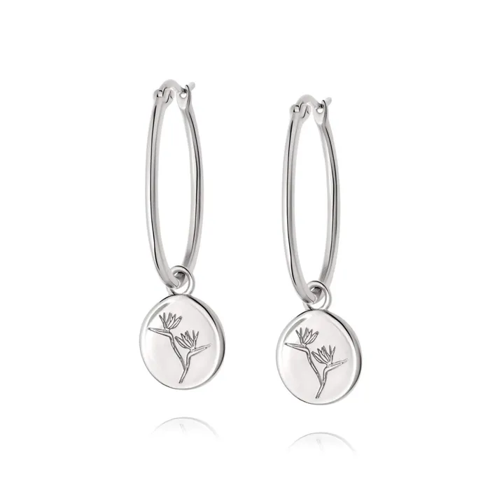 Women Hoop Earrings Daisy London Jewellery Bird Of Paradise Drop Earrings Sterling Silver Women Hoop Earrings Daisy London Jewellery Bird Of Paradise Drop Earrings Sterling Silver