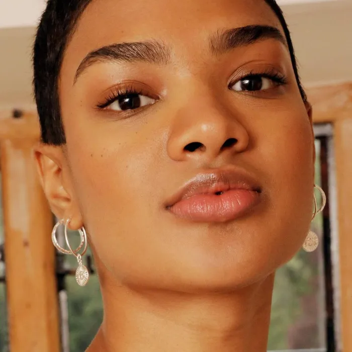 Women Hoop Earrings Daisy London Jewellery Este Lalonde Goddess Medallion Charm Earrings Sterling Silver
