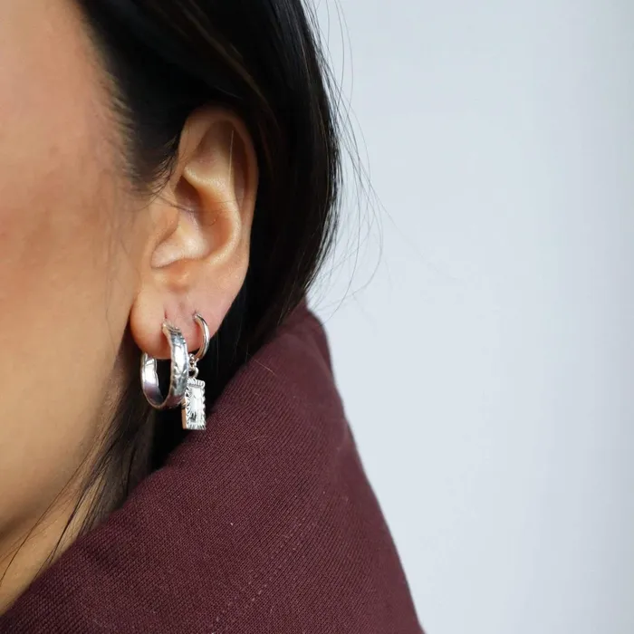 Women Hoop Earrings Daisy London Jewellery Este Lalonde Thea Hoop Earrings Sterling Silver