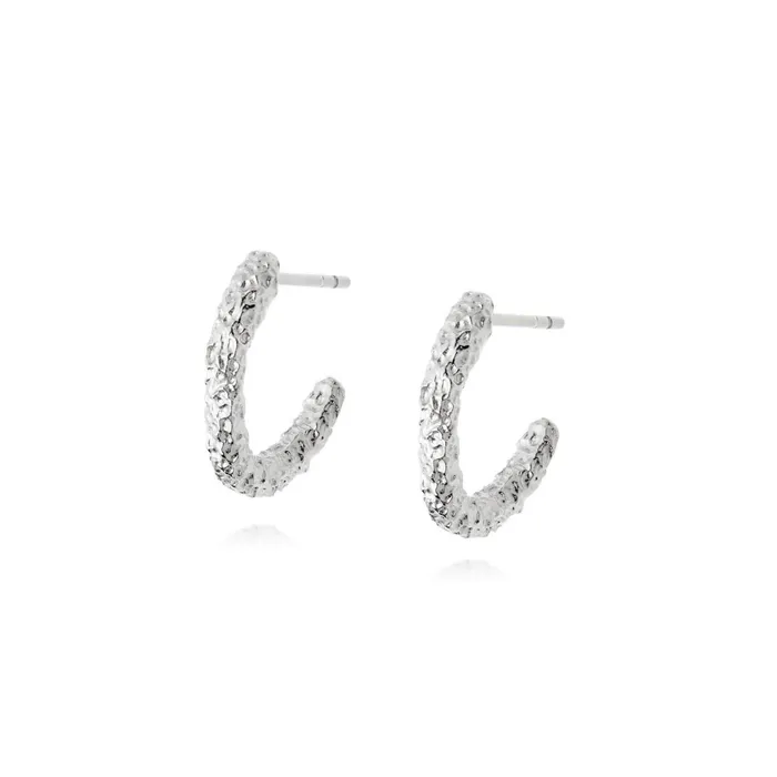 Women Hoop Earrings Daisy London Jewellery Isla Coral Midi Hoop Earrings Sterling Silver Women Hoop Earrings Daisy London Jewellery Isla Coral Midi Hoop Earrings Sterling Silver