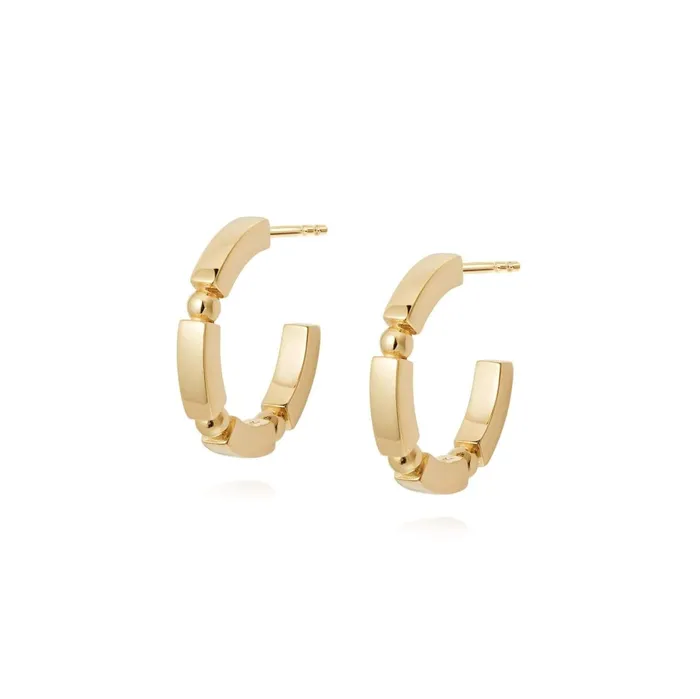 Women Hoop Earrings Daisy London Jewellery Stacked Chunky Midi Hoops 18Ct Gold Plate Women Hoop Earrings Daisy London Jewellery Stacked Chunky Midi Hoops 18Ct Gold Plate