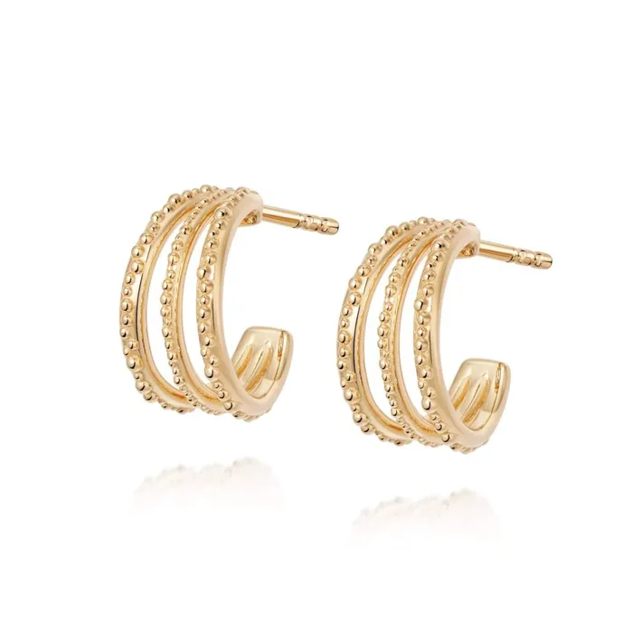 Women Huggie Earrings Daisy London Jewellery Amanda Huggie Hoop Earrings 18ct Gold Plate Women Huggie Earrings Daisy London Jewellery Amanda Huggie Hoop Earrings 18ct Gold Plate