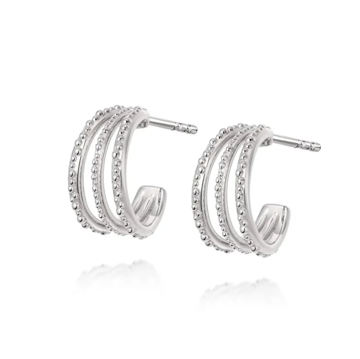Women Huggie Earrings Daisy London Jewellery Amanda Huggie Hoop Earrings Sterling Silver Women Huggie Earrings Daisy London Jewellery Amanda Huggie Hoop Earrings Sterling Silver