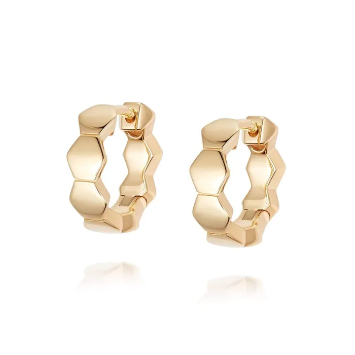 Women Huggie Earrings Daisy London Jewellery Bethany Huggie Hoop Earrings 18ct Gold Plate Women Huggie Earrings Daisy London Jewellery Bethany Huggie Hoop Earrings 18ct Gold Plate