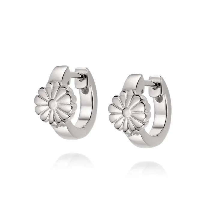 Women Huggie Earrings Daisy London Jewellery Daisy Bloom Huggie Earrings Sterling Silver Women Huggie Earrings Daisy London Jewellery Daisy Bloom Huggie Earrings Sterling Silver