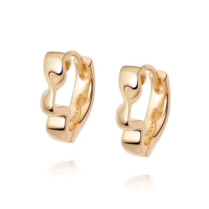 Women Huggie Earrings Daisy London Jewellery Este Lalonde Flow Huggie Hoops 18ct Gold Plate Women Huggie Earrings Daisy London Jewellery Este Lalonde Flow Huggie Hoops 18ct Gold Plate