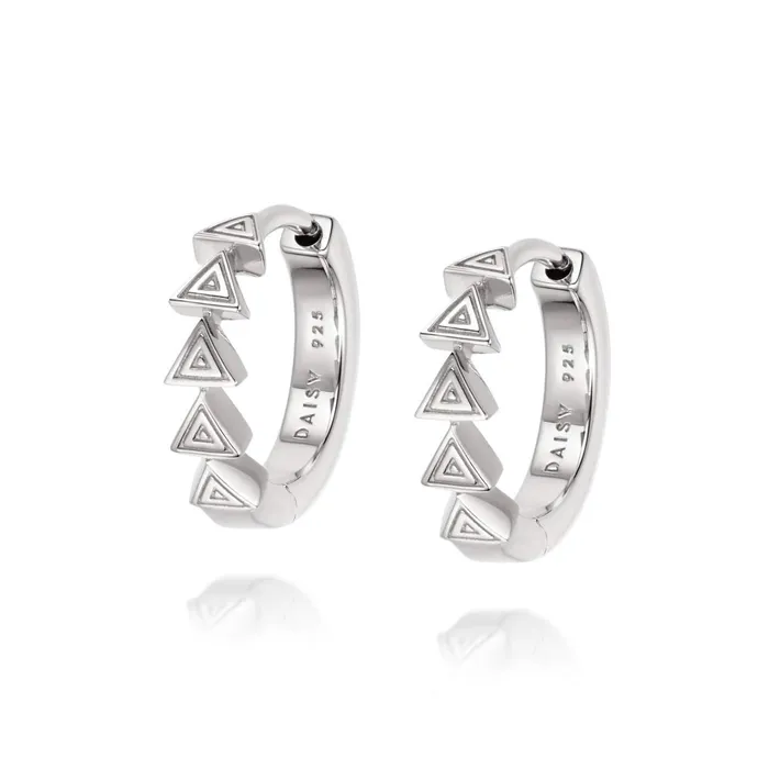Women Huggie Earrings Daisy London Jewellery Eve Huggie Hoop Earrings Sterling Silver Women Huggie Earrings Daisy London Jewellery Eve Huggie Hoop Earrings Sterling Silver