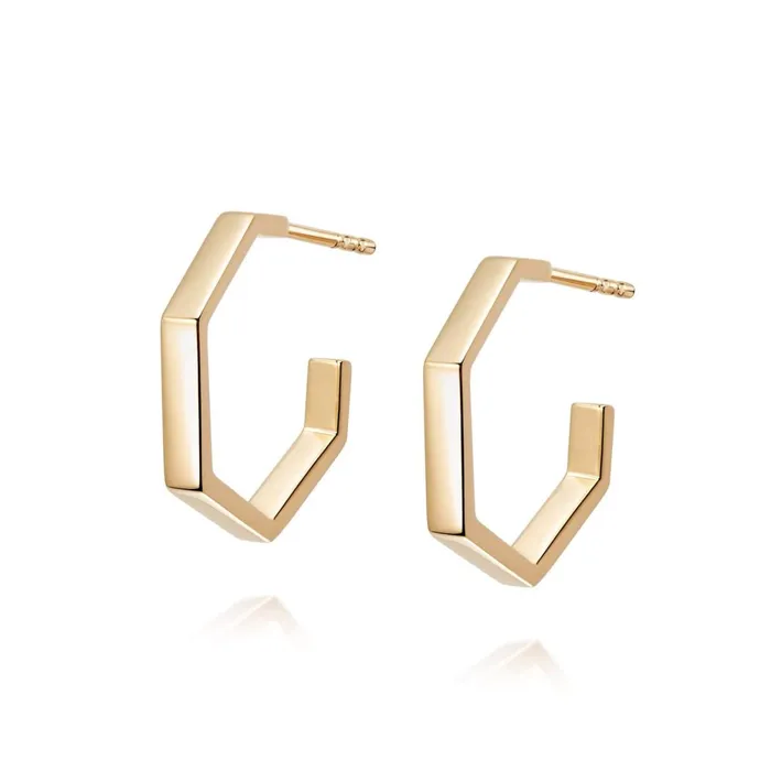 Women Huggie Earrings Daisy London Jewellery Fearne Huggie Hoop Earrings 18ct Gold Plate Women Huggie Earrings Daisy London Jewellery Fearne Huggie Hoop Earrings 18ct Gold Plate