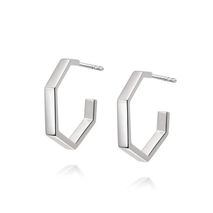 Women Huggie Earrings Daisy London Jewellery Fearne Huggie Hoop Earrings Sterling Silver Women Huggie Earrings Daisy London Jewellery Fearne Huggie Hoop Earrings Sterling Silver