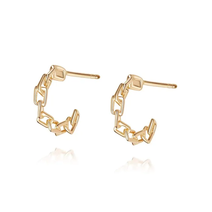 Women Huggie Earrings Daisy London Jewellery Greta Huggie Hoop Earrings 18ct Gold Plate Women Huggie Earrings Daisy London Jewellery Greta Huggie Hoop Earrings 18ct Gold Plate