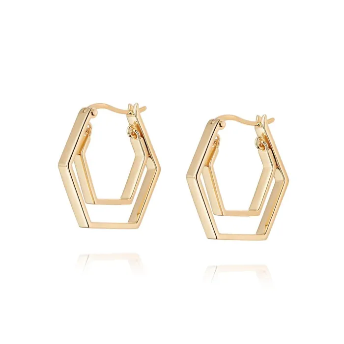 Women Huggie Earrings Daisy London Jewellery Kamala Huggie Hoop Earrings 18ct Gold Plate Women Huggie Earrings Daisy London Jewellery Kamala Huggie Hoop Earrings 18ct Gold Plate