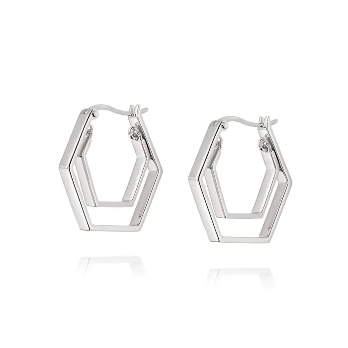 Women Huggie Earrings Daisy London Jewellery Kamala Huggie Hoop Earrings Sterling Silver Women Huggie Earrings Daisy London Jewellery Kamala Huggie Hoop Earrings Sterling Silver