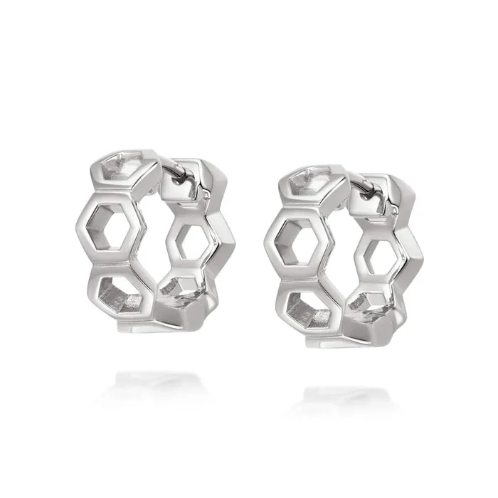 Women Huggie Earrings Daisy London Jewellery Malala Huggie Hoop Earrings Sterling Silver Women Huggie Earrings Daisy London Jewellery Malala Huggie Hoop Earrings Sterling Silver