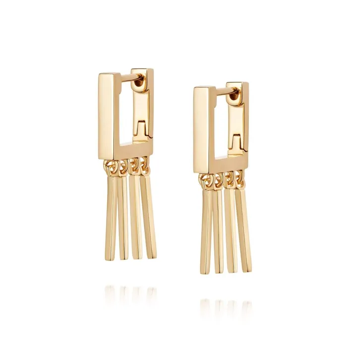 Women Huggie Earrings Daisy London Jewellery Moira Rose Huggie Hoop Earrings 18ct Gold Plate Women Huggie Earrings Daisy London Jewellery Moira Rose Huggie Hoop Earrings 18ct Gold Plate
