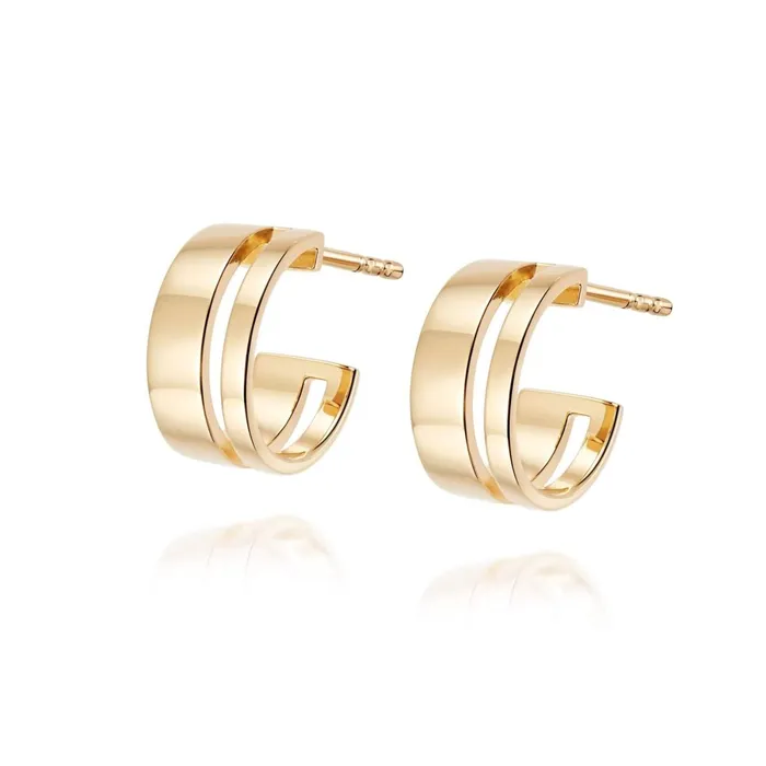 Women Huggie Earrings Daisy London Jewellery Serena Huggie Hoop Earrings 18ct Gold Plate Women Huggie Earrings Daisy London Jewellery Serena Huggie Hoop Earrings 18ct Gold Plate