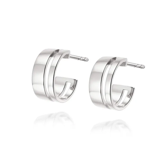 Women Huggie Earrings Daisy London Jewellery Serena Huggie Hoop Earrings Sterling Silver Women Huggie Earrings Daisy London Jewellery Serena Huggie Hoop Earrings Sterling Silver