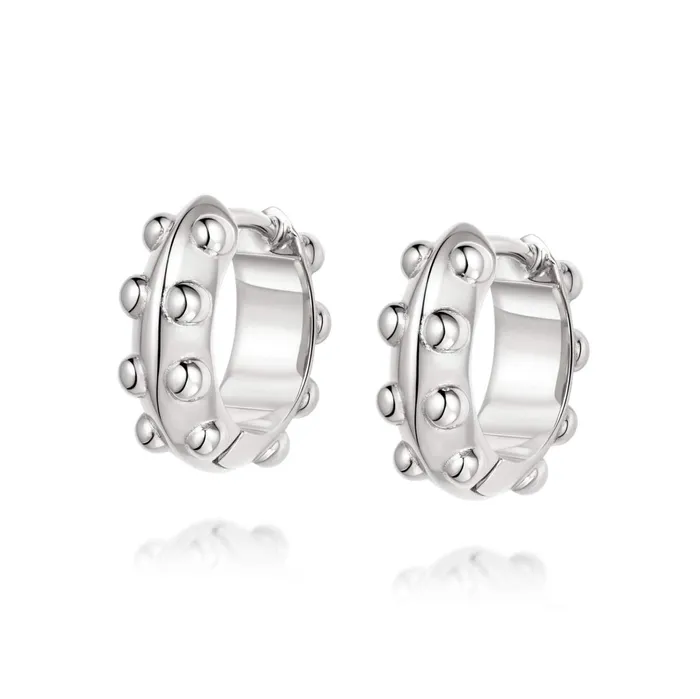 Women Huggie Earrings Daisy London Jewellery Tahliah Huggie Hoop Earrings Sterling Silver Women Huggie Earrings Daisy London Jewellery Tahliah Huggie Hoop Earrings Sterling Silver