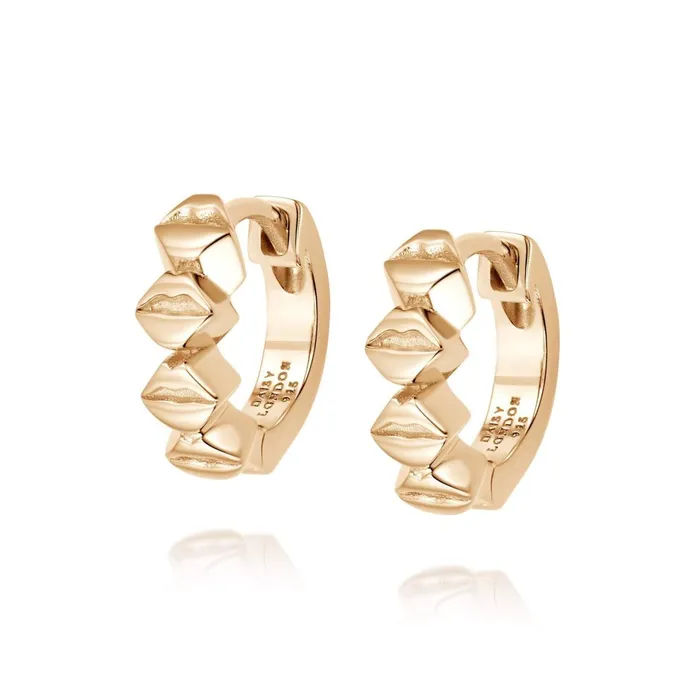 Women Huggie Earrings Daisy London Jewellery Vita Lips Huggies 18ct Gold Plate Women Huggie Earrings Daisy London Jewellery Vita Lips Huggies 18ct Gold Plate