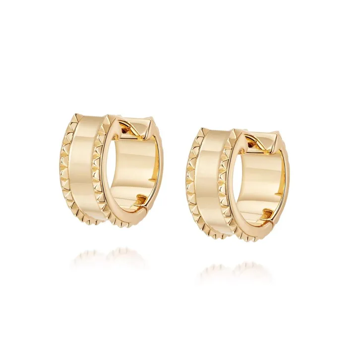 Women Huggie Earrings Daisy London Jewellery Vivienne Huggie Hoop Earrings 18ct Gold Plate Women Huggie Earrings Daisy London Jewellery Vivienne Huggie Hoop Earrings 18ct Gold Plate