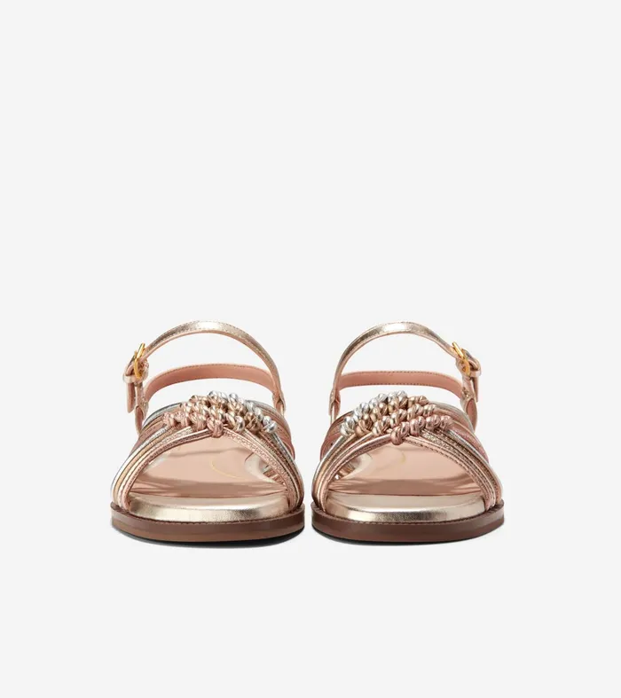 Women Jitney Knot Sandals Soft Goldsilverrose Gold Cole Haan Sandals