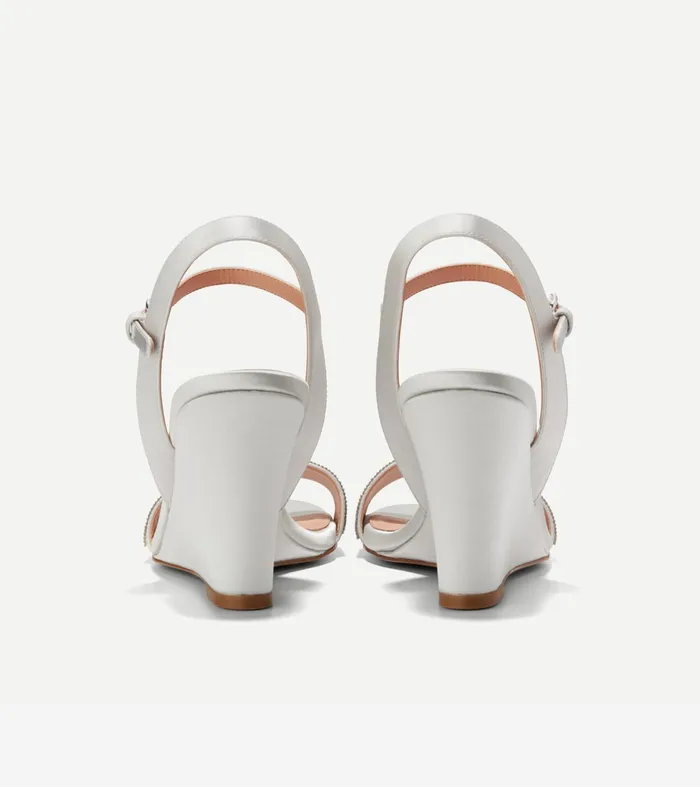 Women Josie Wedge Sandals All Over Crystalgray Cole Haan Heels and Pumps