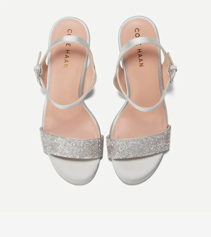 Women Josie Wedge Sandals All Over Crystalgray Cole Haan Heels and Pumps